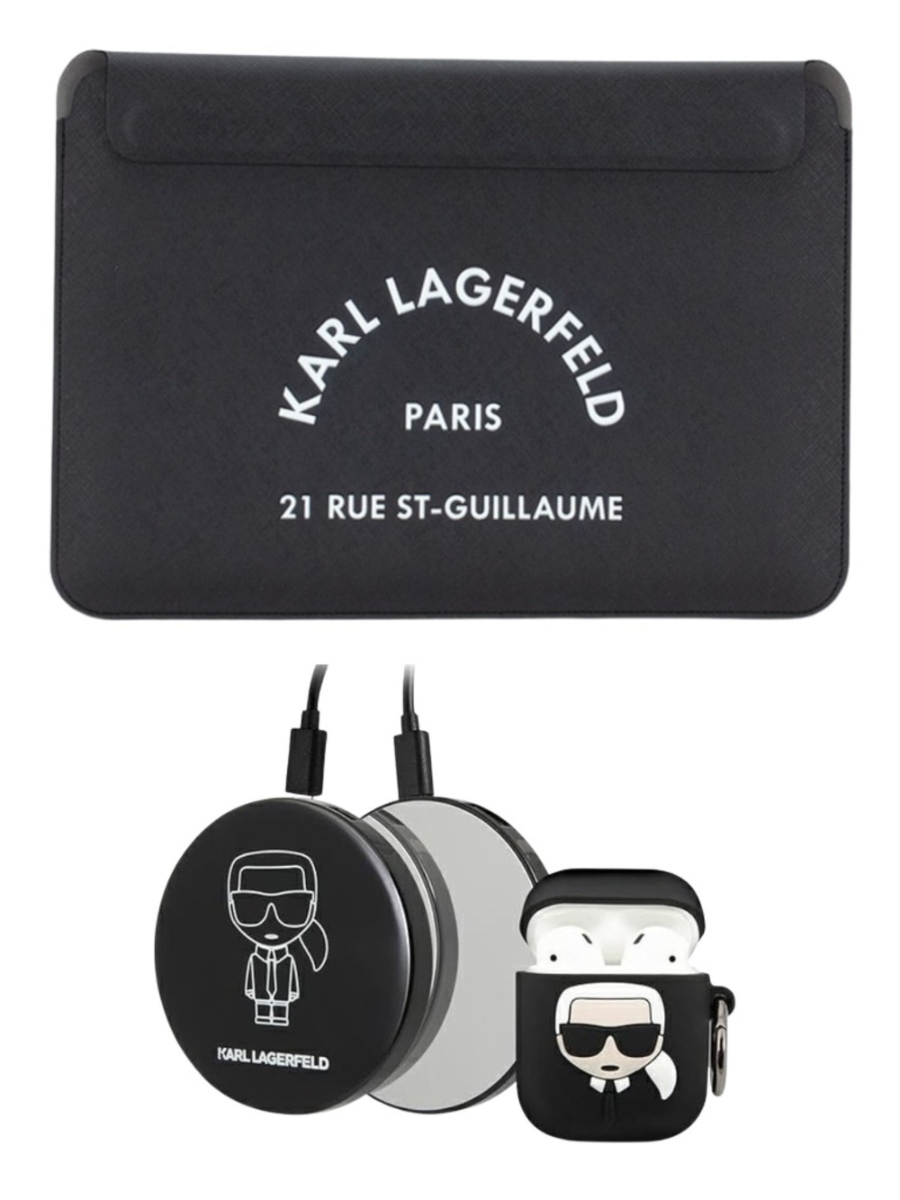 Karl Lagerfeld Tablet Sleeve & Power Bank Charger Bundle